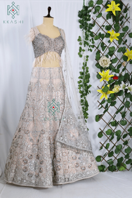 Kkashi Peach Lehenga