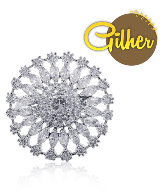 gilher- Silver Cocktail Rings (Pack of 1) - None