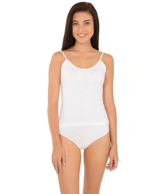 Jockey 1487 Women's Super Combed Cotton Rib Camisole with Adjustable Straps - White - None