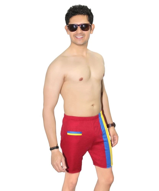 Goodluck Maroon Polyester Trunk - 40