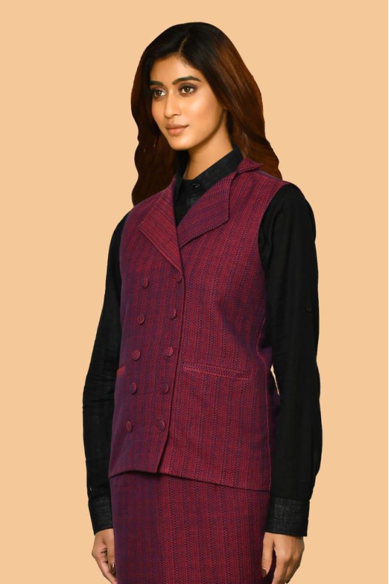 Trisha handloom pure cotton jacket for women