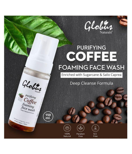 Globus Naturals Purifying Coffee Foaming Face Wash 150 mL