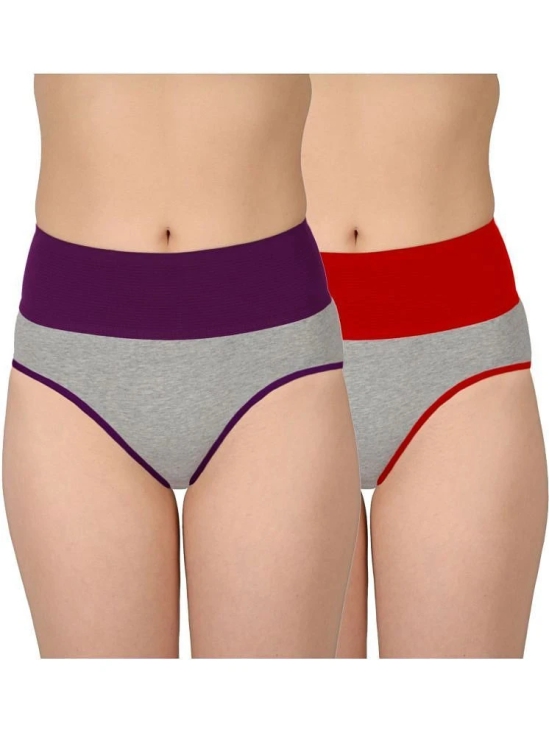 Madam Red,Purple PANTY Nylon Solid Womens Hipster ( Pack of 2 ) - None