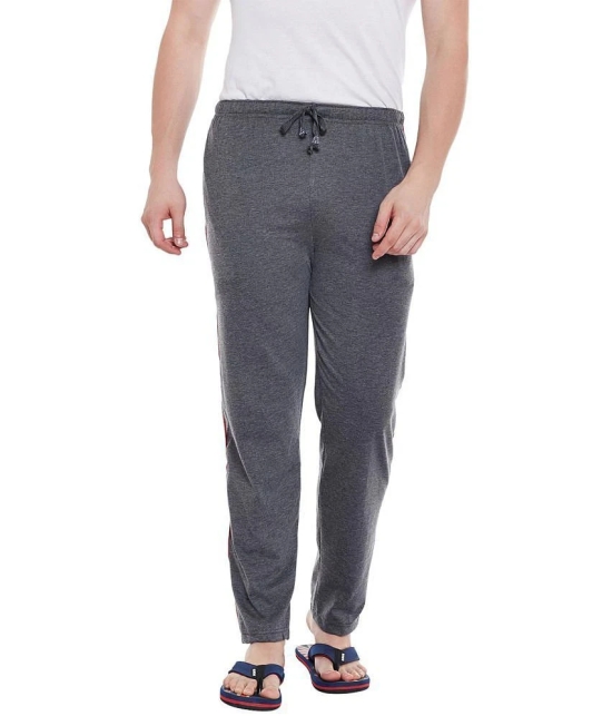 Vimal Jonney Grey Cotton Trackpants Single - None