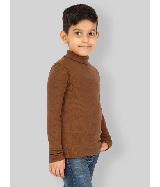 YHA - Brown Woollen Blend Boys Pullover Sweaters ( Pack of 1 ) - None