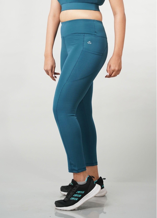 High Waist Tights / Teal-Small