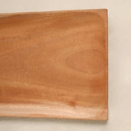 Hand Carved Natural Neem Wooden Tray 58  2024/1159-1 58