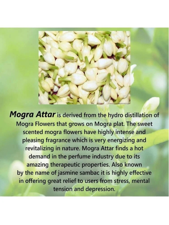 Mogra Attar Perfume for Unisex - Pure, Natural Undiluted | Set of 2 Herbal Attar