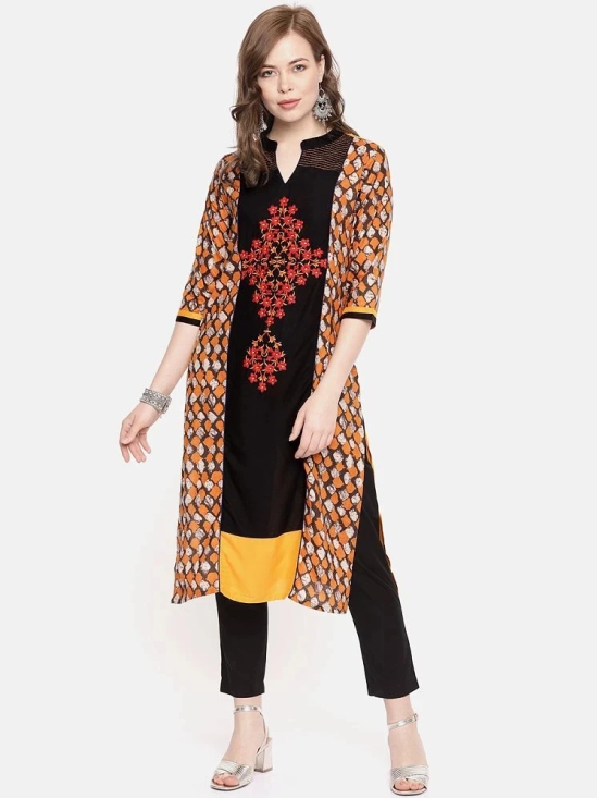 Alena - Yellow Cotton Womens Straight Kurti - L