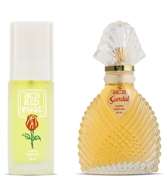 Aco Set of 2 Perfume, Red Rose & Sandal For Men & Women, 40ml Each