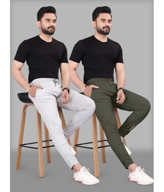 Gazal Fashions - Multicolor Polyester Mens Trackpants ( Pack of 2 ) - None