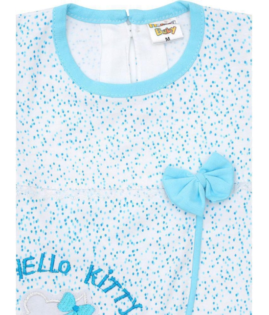 NammaBaby - Blue Cotton Blend Baby Girl Frock ( Pack of 1 ) - None