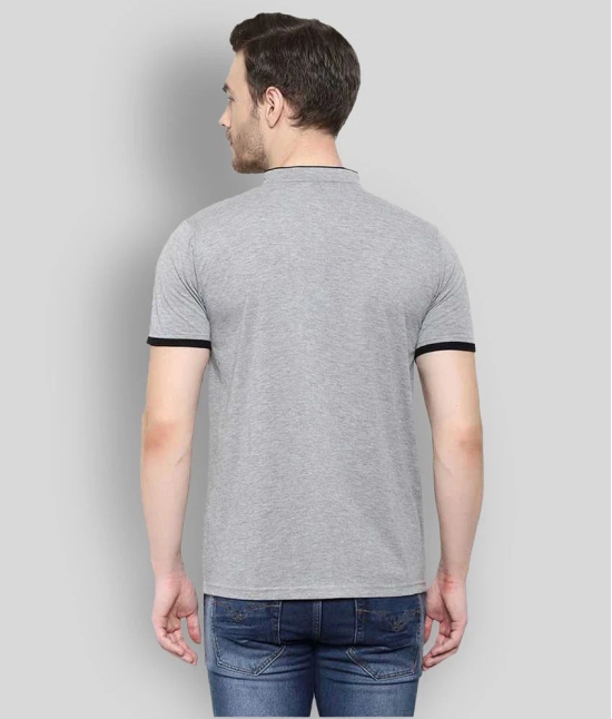 Glito - Grey Cotton Blend Regular Fit Mens T-Shirt ( Pack of 1 ) - None