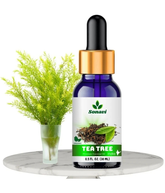 Sonavi Tea Tree Stress Relief Essential Oil Green With Dropper 30 mL ( Pack of 1 )