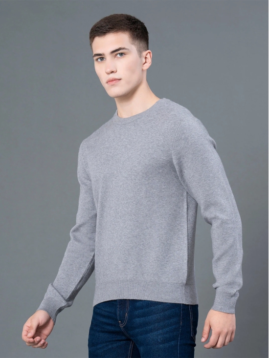 RedTape Round Neck Solid Sweater for Men | Essential Comfort for Every Day