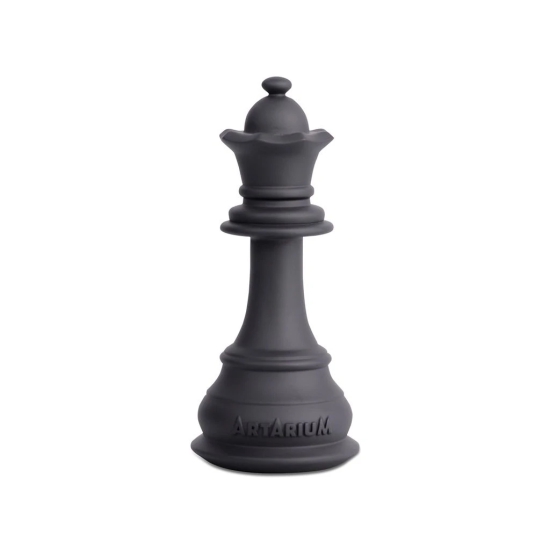 Artarium Chess Pieces King & Queen Statue Sculpture for Home Decor | Office Decor | Table Decoration Set of 2 (Black)