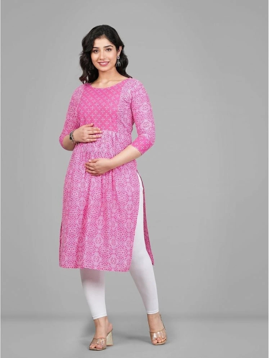 Parastri Pink Cotton Maternity Kurta - 2XL