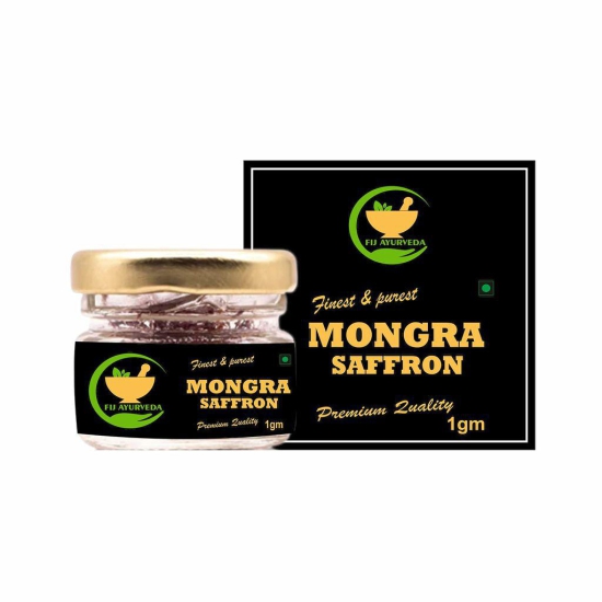 FIJ AYURVEDA Natural & Finest Grade A++ Mongra Saffron Thread Kesar/ Keshar/ Zafran /Jafran for Pregnant Women ? 1GM