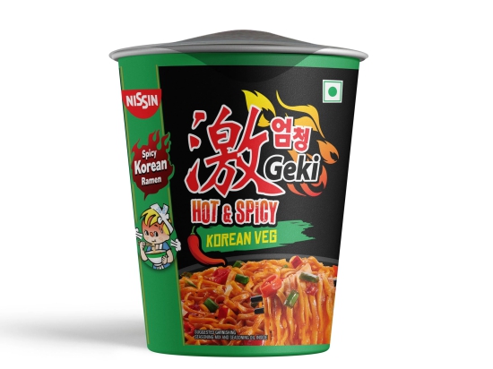 Nissin Geki Cup Korean Veg 70G, 1 Pc