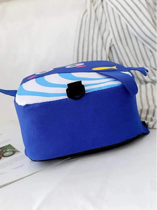 Premium Quality 3D whale Backpack for kindergarten kids-Navy Blue