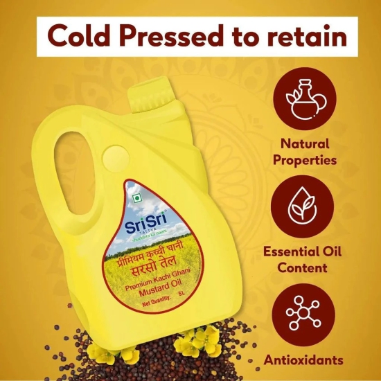 Sri Sri Tattva Premium Kachi Ghani Mustard Oil, 5L