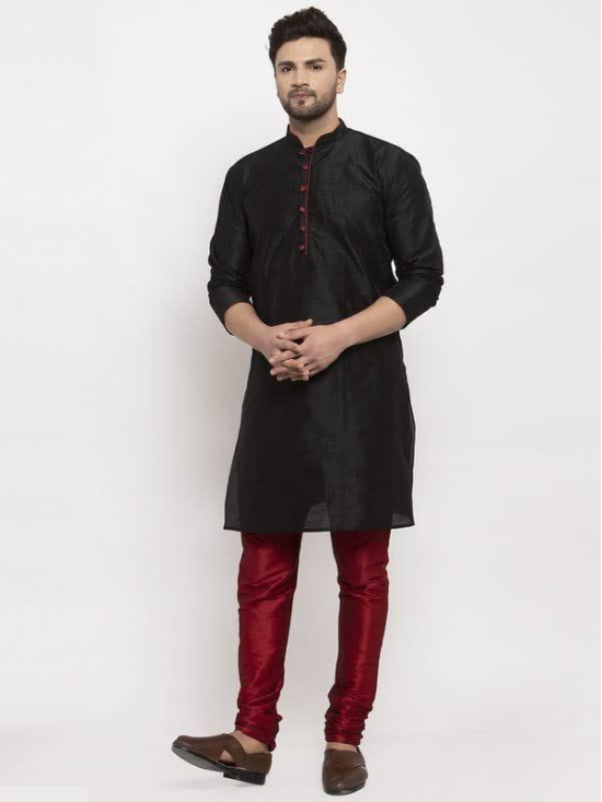 Banity Bey Men's Dupion Silk Regular Fit Kurta Pajama Set | Mens Kurta Pyjama Set  for Men