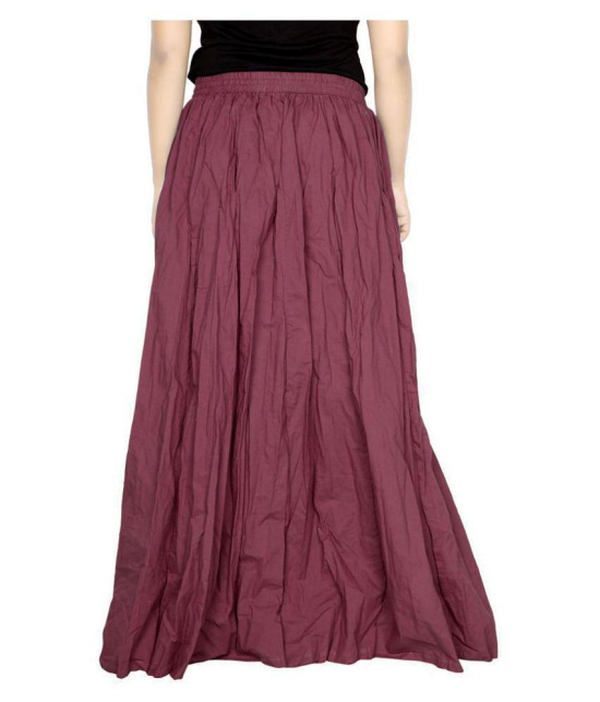 Sttoffa Cotton Broomstick Skirt - Maroon - 50