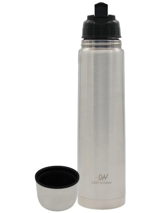 LAZYWINDOW LW0457 Silver Thermosteel Flask ( 1000 ml ) - Silver