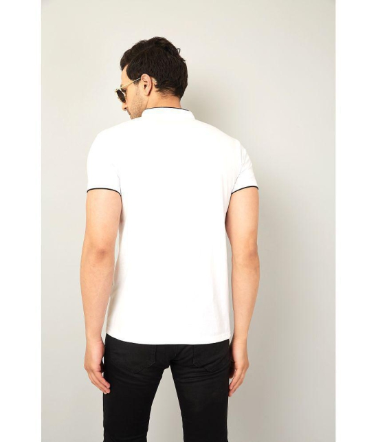 GESPO Cotton Blend Regular Fit Solid Half Sleeves Mens T-Shirt - White ( Pack of 1 ) - None