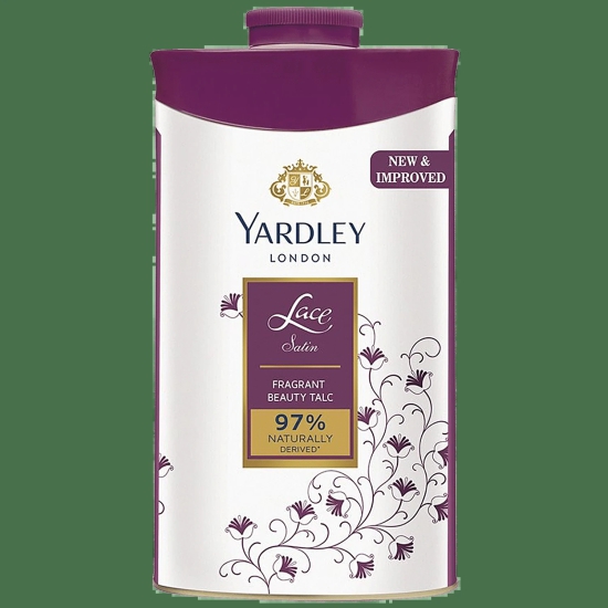 Yardley London Lace Satin Perfumed Talc for Women, 100g