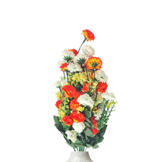 Mixed Chrysanthemum Artificial Flowers Orange-White