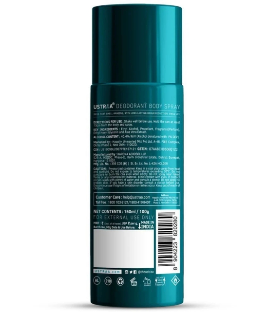 Ustraa - AQUA Deodorant 450ml - Pack of 3