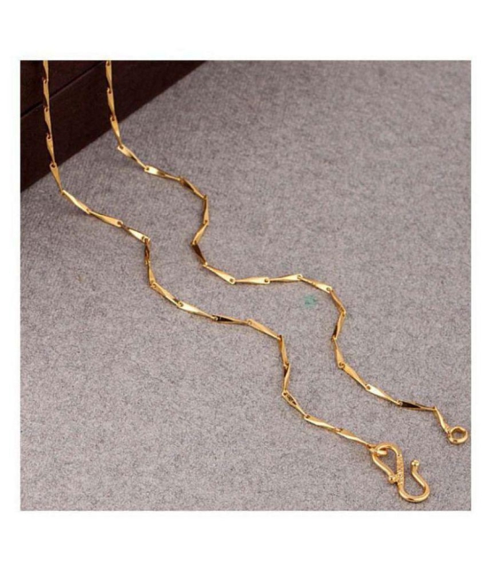 Gilher Daily Wear Gold Plated 24 Inch Long Chain For Women And Girls - Golden