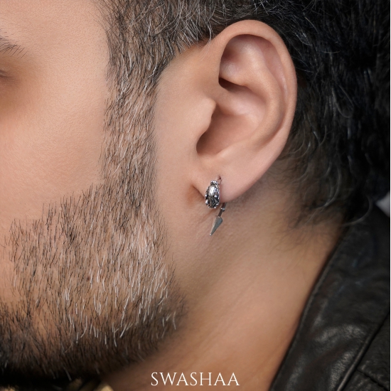 Joshua Mens Earrings-Silver