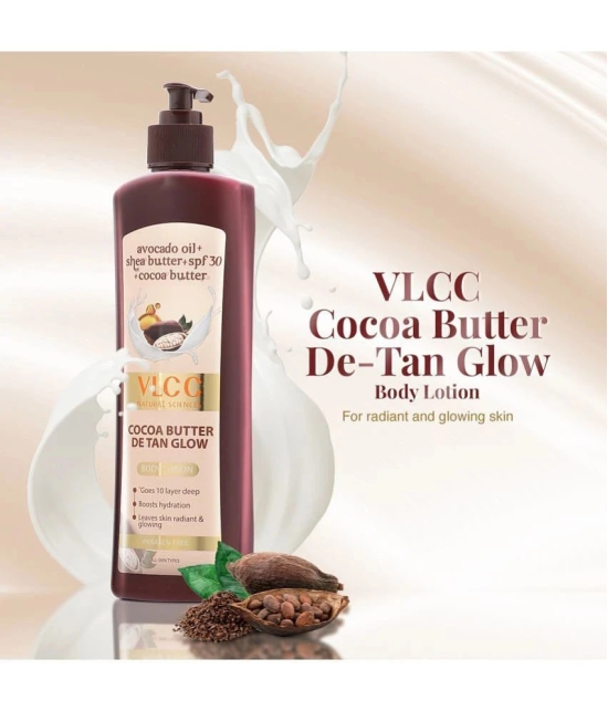 VLCC Cocoa Butter De-Tan Glow Body Lotion with SPF 30 Pa+++, 400 ml Each ( Pack of 2 )