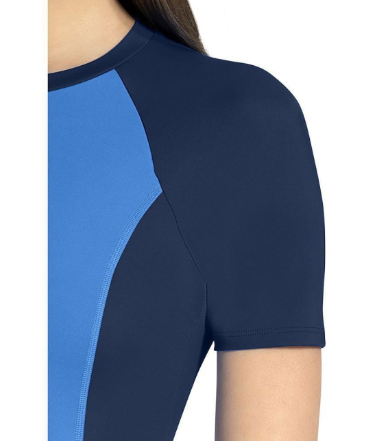 Amante Nylon Blue Bodysuits - - None