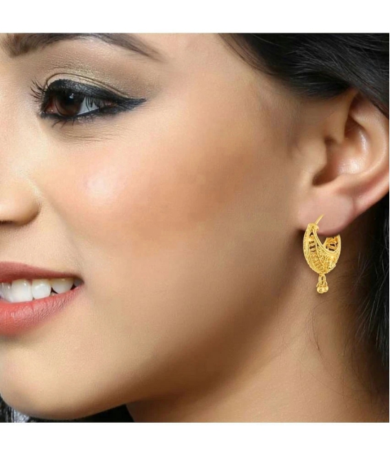 VIVASTRI Golden Chandbalis Earrings ( Pack of 2 ) - Golden