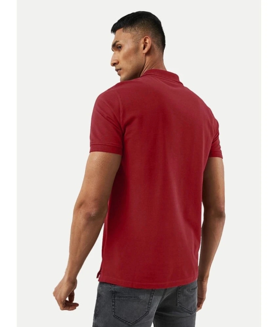 Radprix Cotton Regular Fit Solid Half Sleeves Mens T-Shirt - Red ( Pack of 1 ) - None