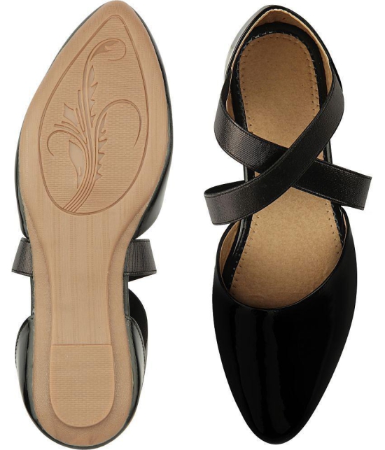 Shoetopia - Black Womens Flats - None