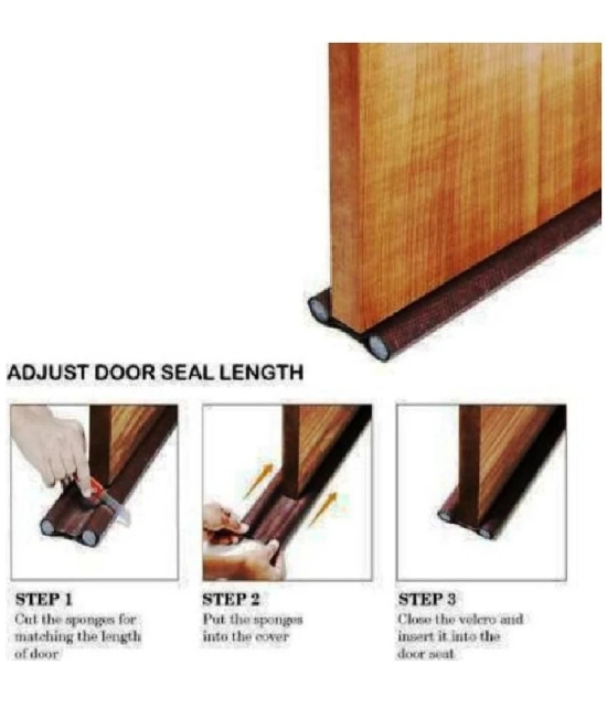 Croon Door Bottom Sealing Strip Guard For Door (Size-39 inch) (Pack of 4 ) (Brown) Door Seal