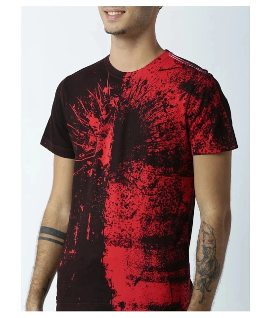 Huetrap - Red Cotton Regular Fit Mens T-Shirt ( Pack of 1 ) - None