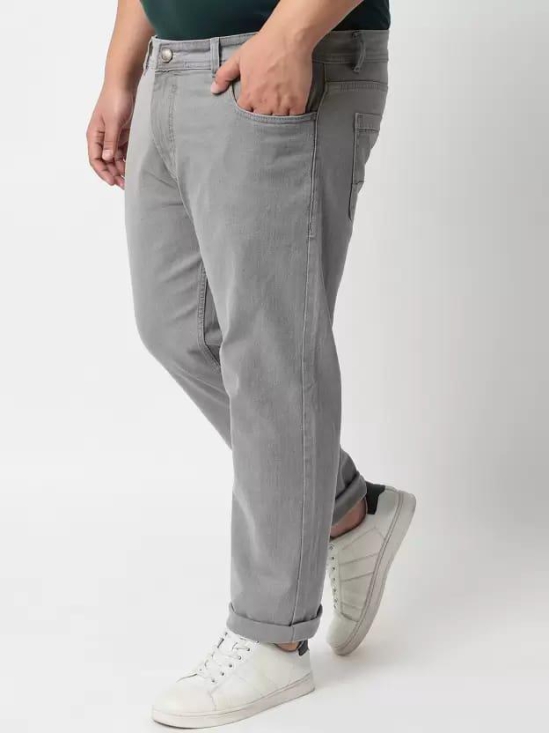 Men Slim Mid Rise Grey Jeans