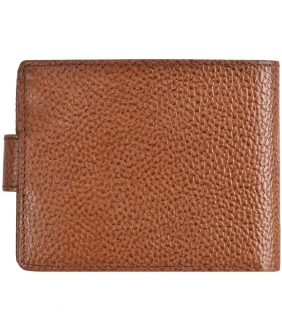 GEEO Mud Brown Leather Mens Two Fold Wallet ( Pack of 1 ) - Mud Brown