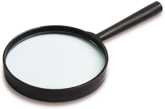 75mm Black Magnifying Glass for inspection, Jewelry & small prints reading & Multiple uses