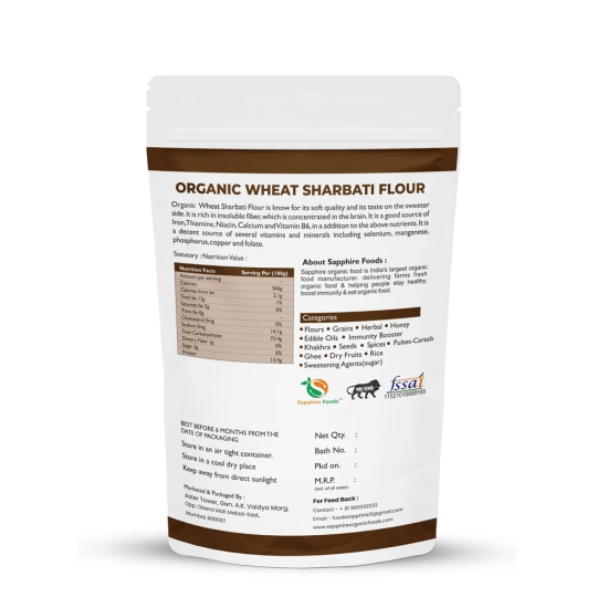 Organic Wheat Sharbati Flour-250gm