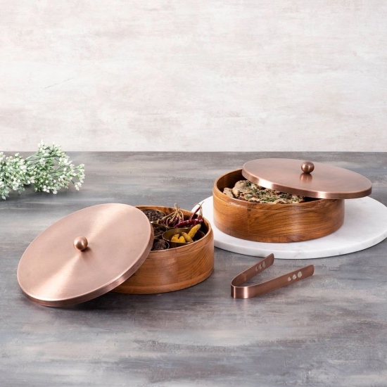 Copper Chapatti & Masala Box Set