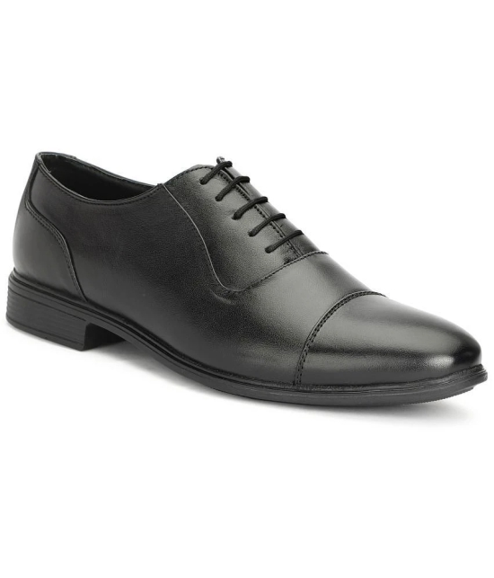 Buxton Black Mens Oxford Formal Shoes - None