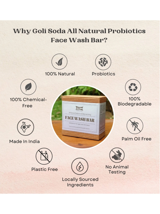 Goli Soda All Natural Probiotics Face Wash Soap Pack Of Two