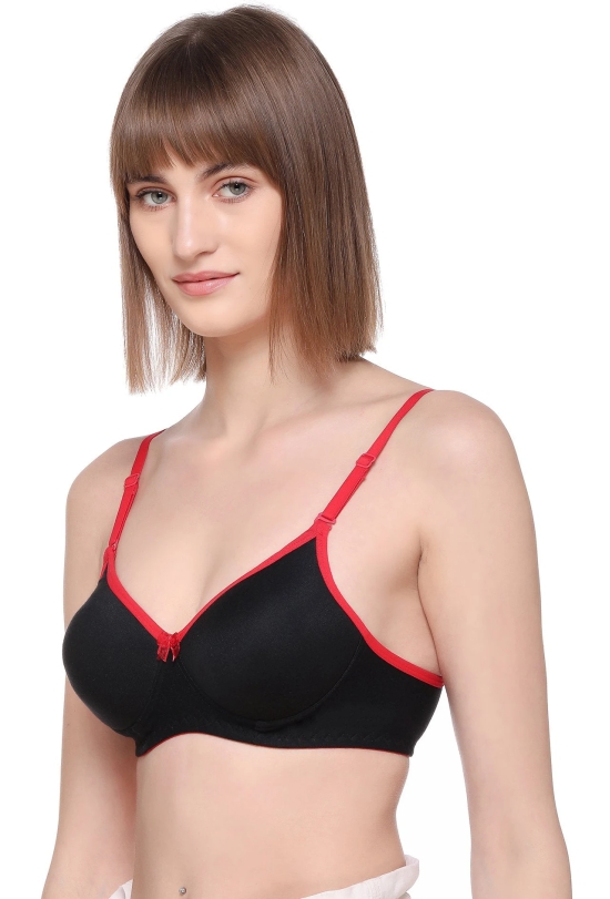 Womens SA-51 Red Cotton Rich Lightly Padded Multiway T-Shirt Bra-38 / B / Red