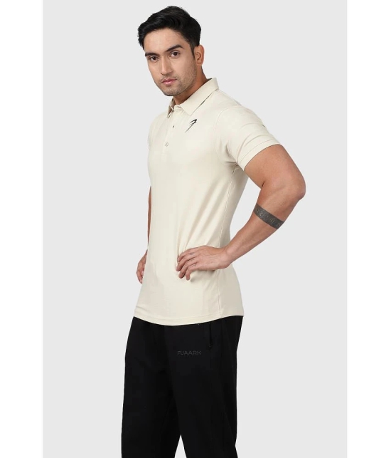 Fuaark Beige Cotton Slim Fit Mens Sports Polo T-Shirt ( Pack of 1 ) - None